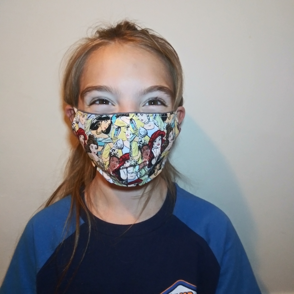 3/$18 Handmade Kid's Disney Princess Face Mask